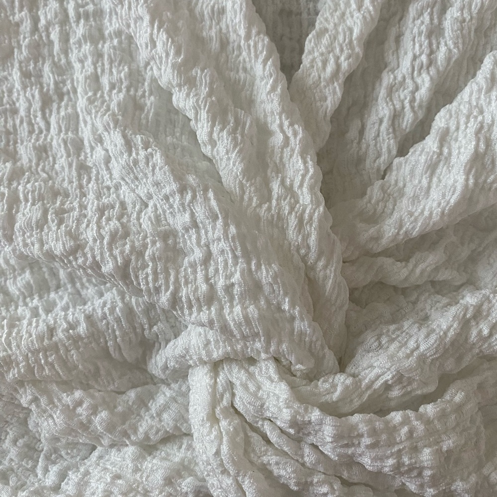 Free People | Knot Tie Front, Crop Top, White, Small - Picture 3 of 3